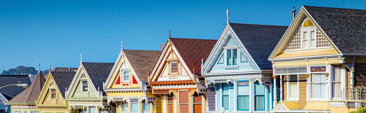 Painted Ladies Victorian houses in San Francisco